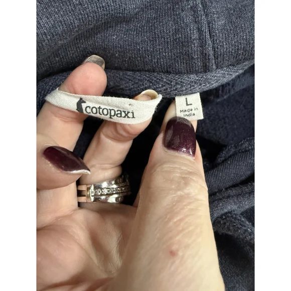 Cotopaxi Men’s Do Good Hooded Sweatshirt Large Blue Organic Cotton Sustainable - Picture 3 of 8